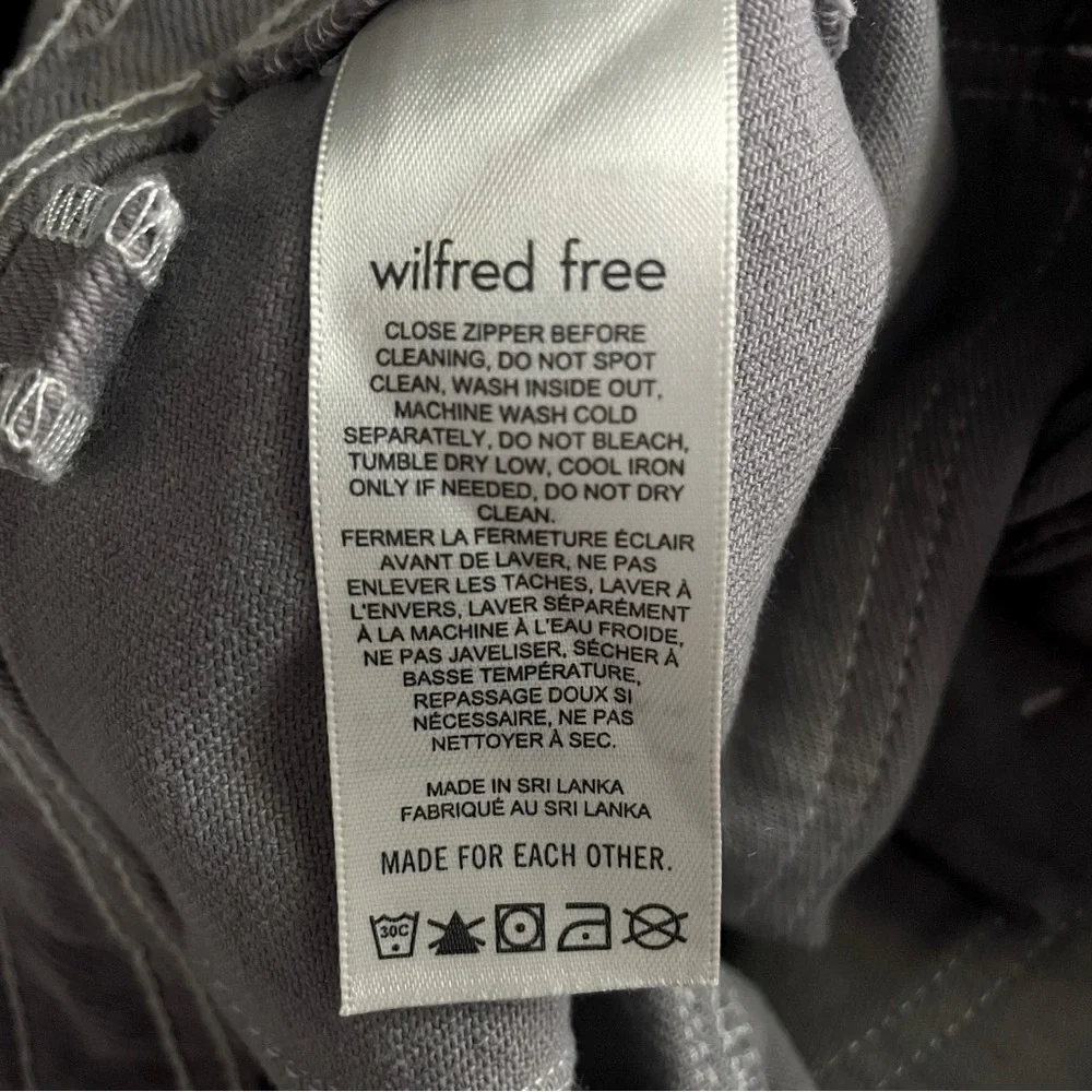 Aritzia Wilfred Free Modern Utility Pant Mid Rise Gray Size 6 26751 - Picture 9 of 12